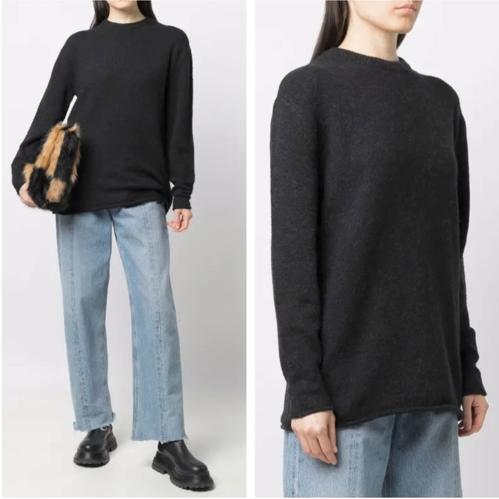 RAG & BONE Elsa NEW Crew Neck Jumper Sweater NEW SIze S Charcoal Gray